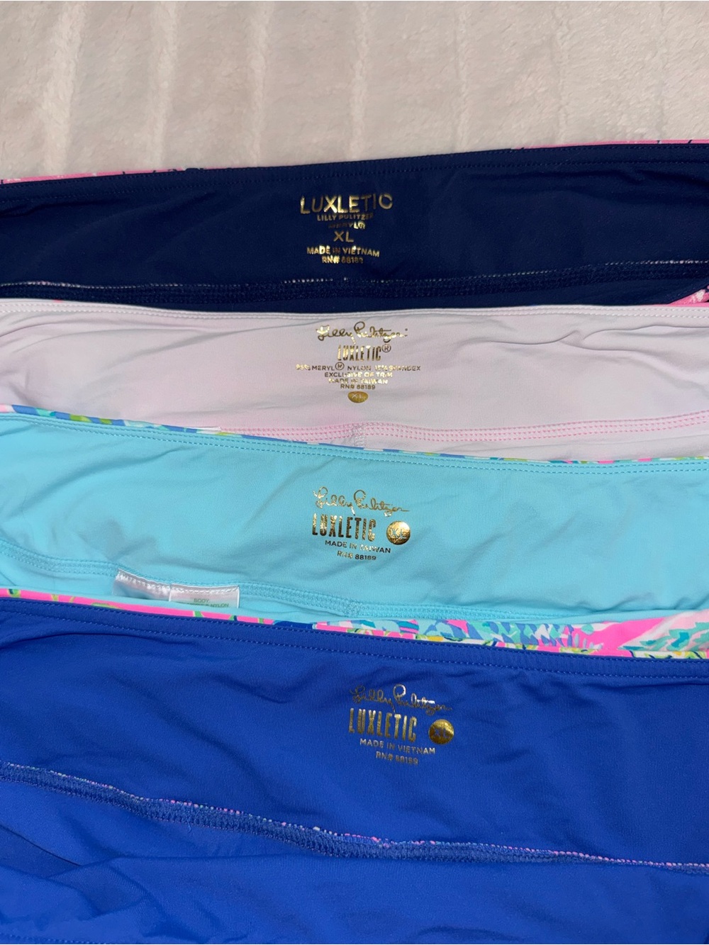 Lilly Pulitzer LOT of 4 Colorful Luxletic Vibrant Resort Beach Skorts, sz XL - Picture 11 of 11